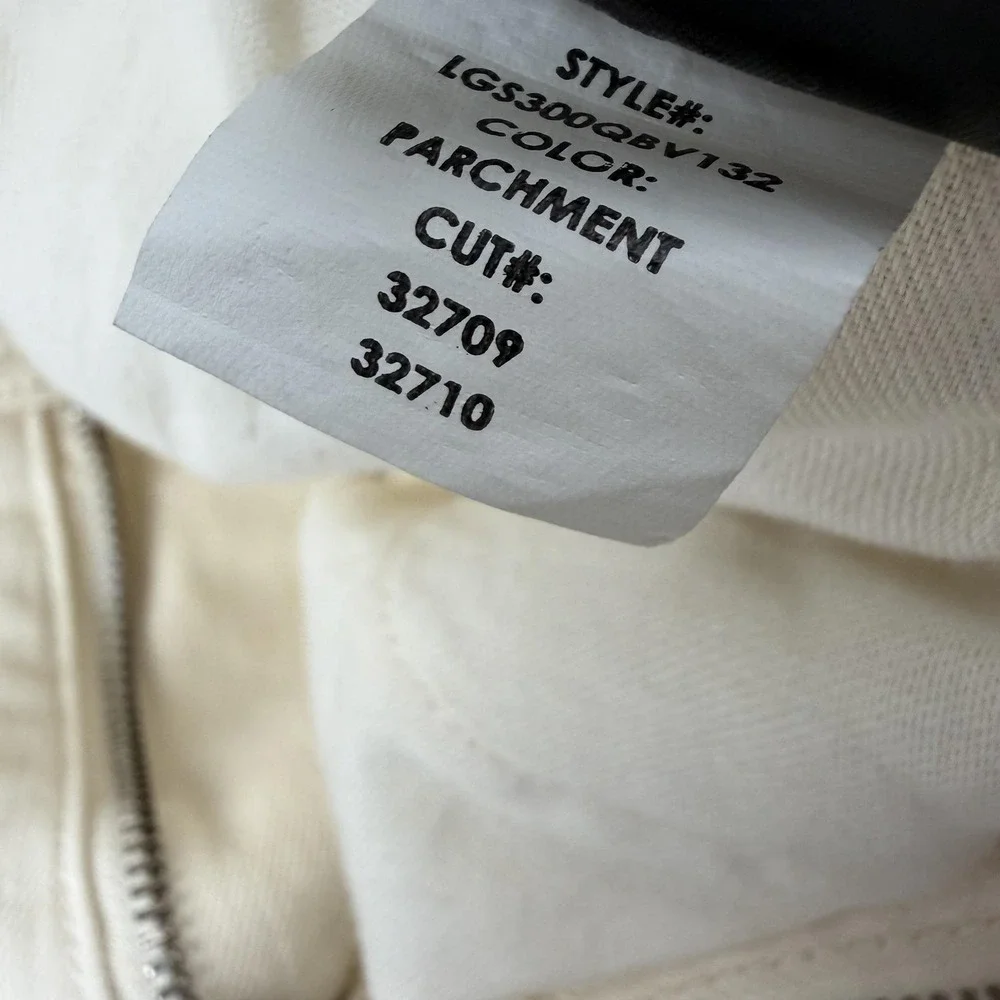 Liverpool Jeans Mens 33x32 White Kingston Modern Slim Straight Stretch Denim